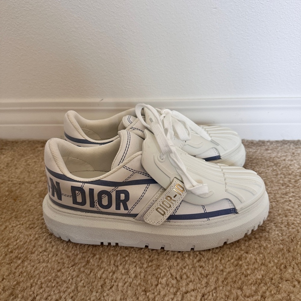 Christian Dior-ID Sneaker White and French Blue Technical Fabric Size 39 Womens - Picture 3 of 16